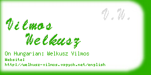 vilmos welkusz business card